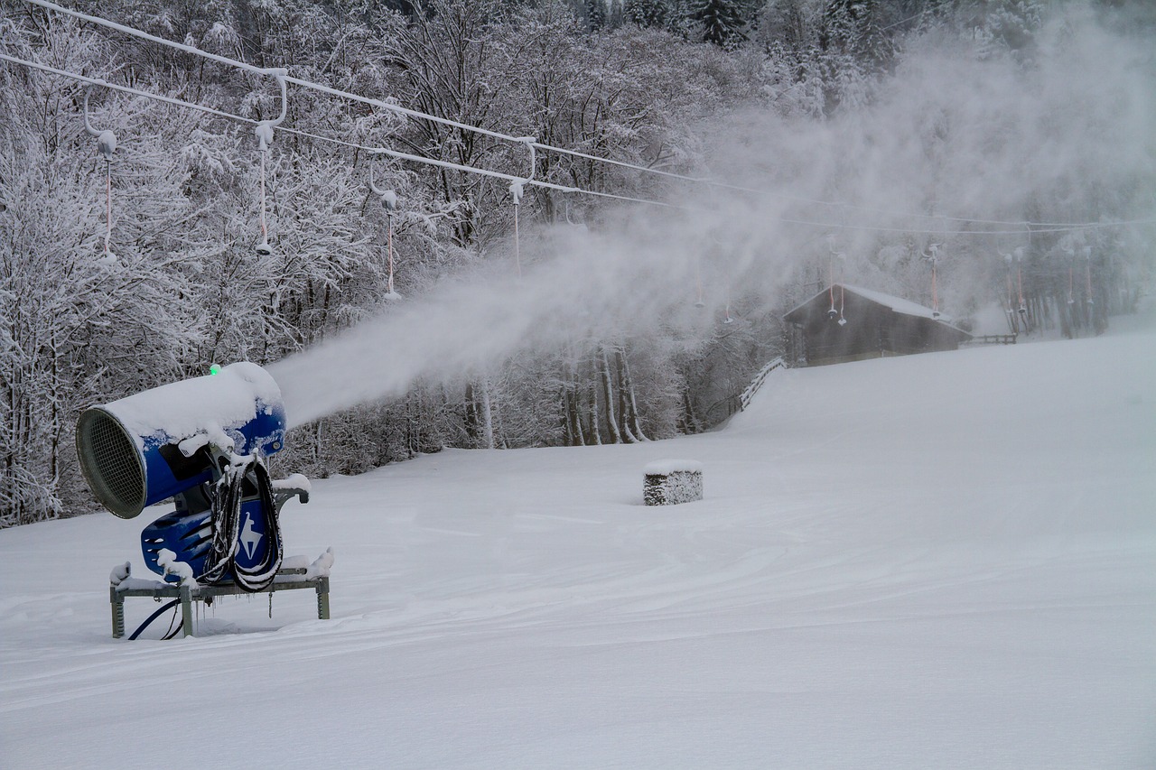 A snow making maching