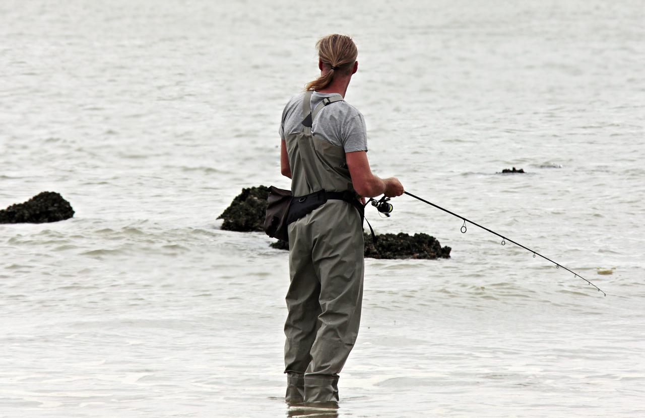 A man fishing