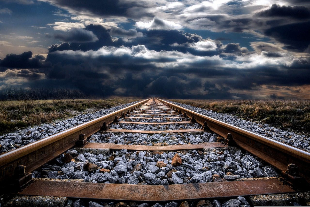 A railroad track