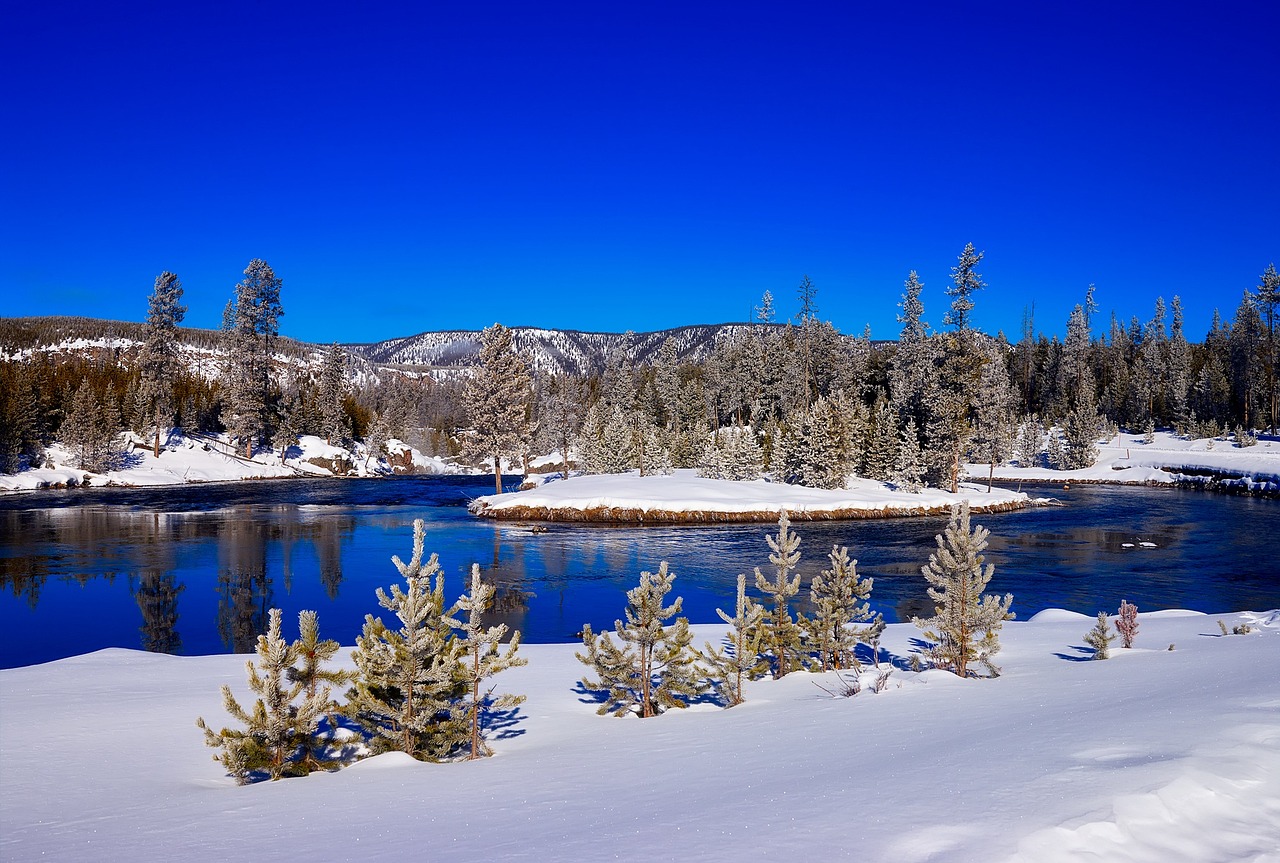A beautiful winter river scene