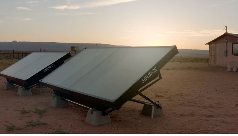 A SOURCE hydropanel on Navajo land