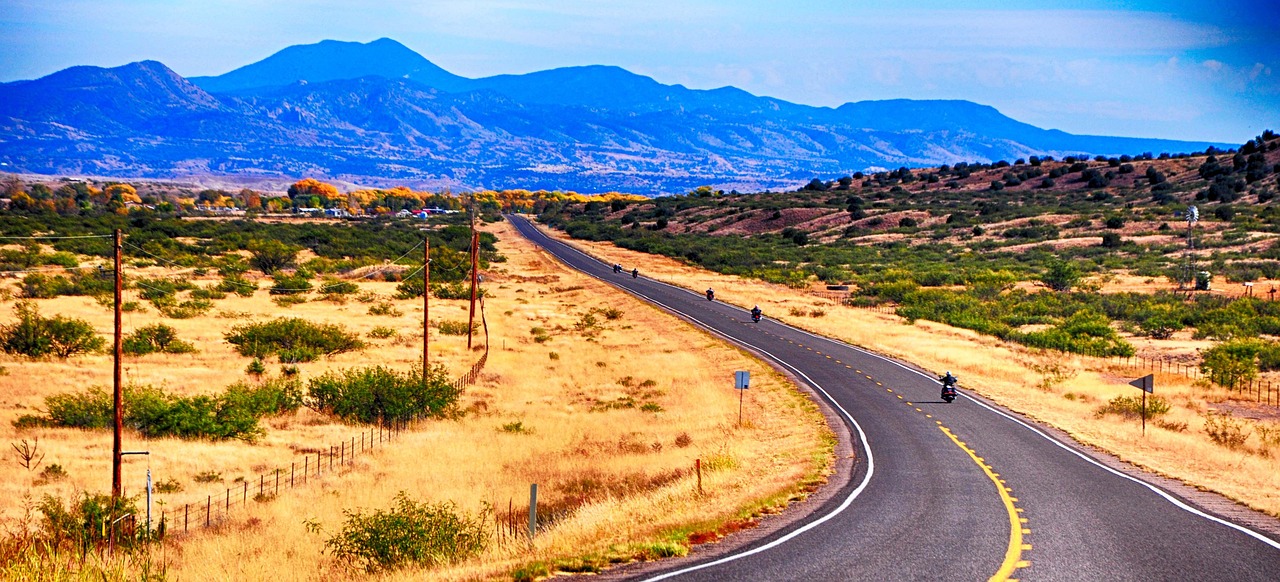 Driving through New Mexico's high desert