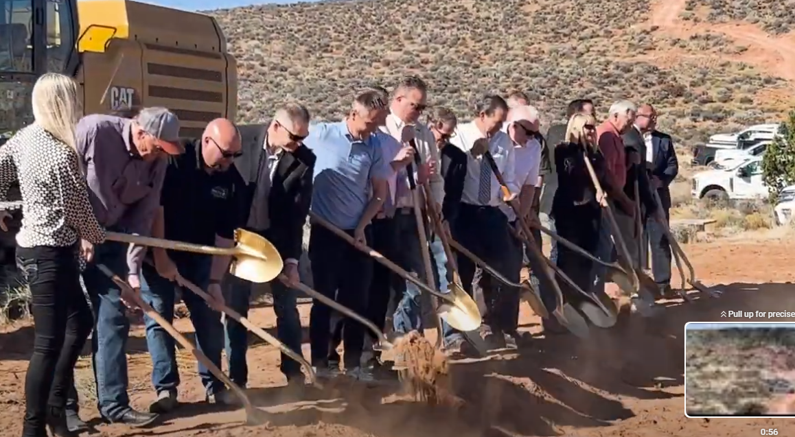 Groundbreaking ceremony on Toquer Reservoir, Utah