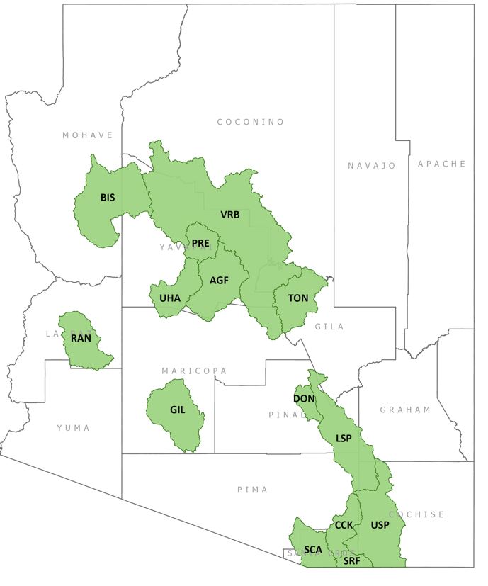 Map f groundwater basins to be studied by ADWR in 2024.