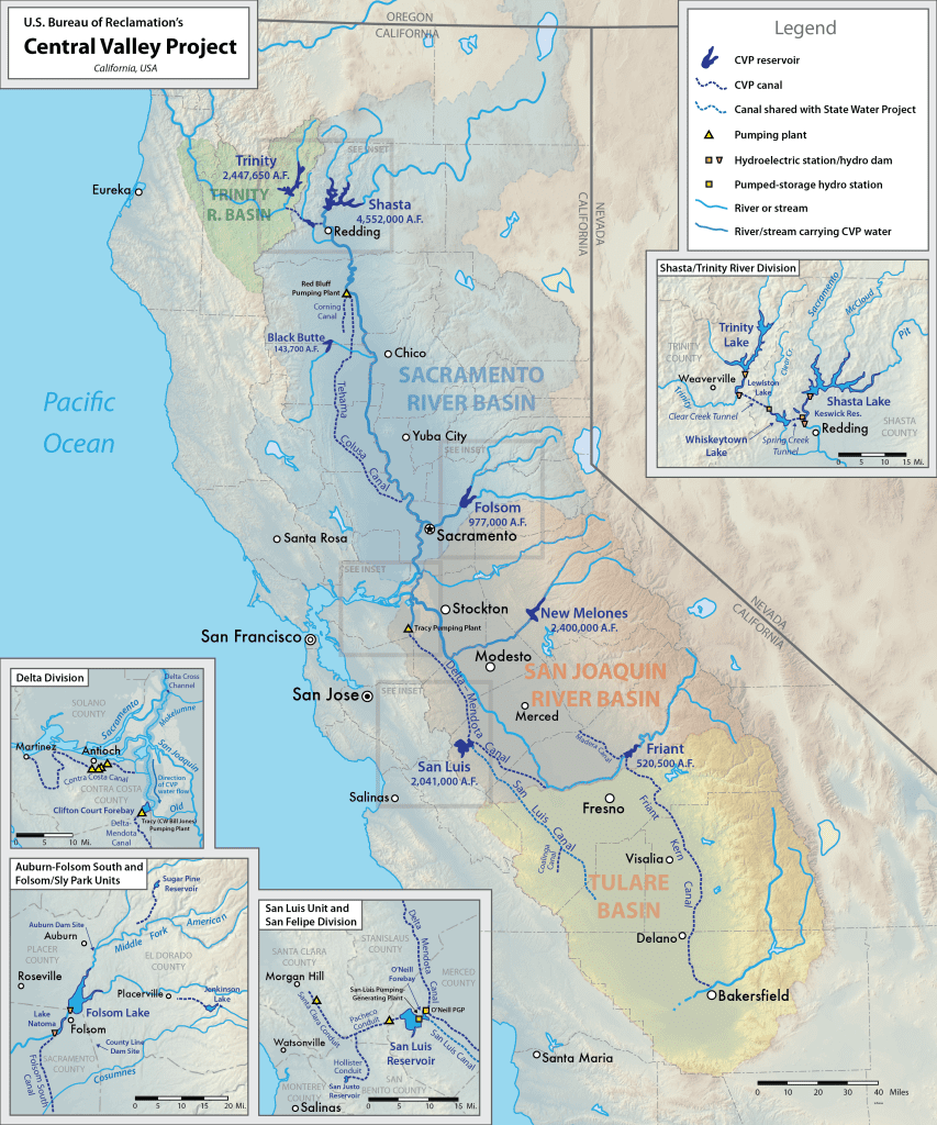 Central Valley Project Map