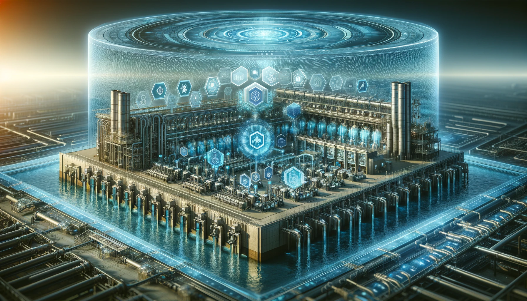 Concept image: Protection from cyber attacks on water systems