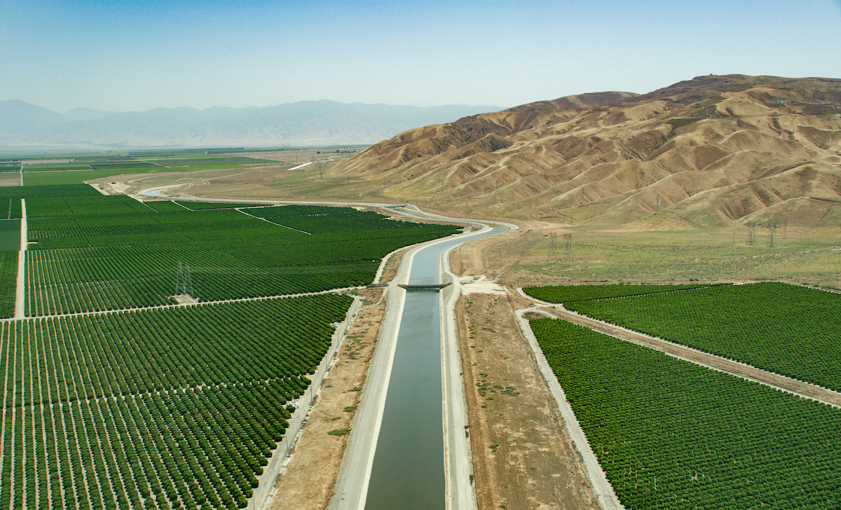 California canal in Kern County, part of State Water Delivery project
