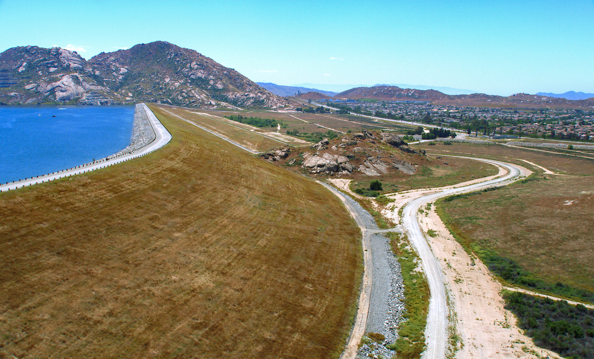 CA begins construction on Lake Perris Emergency Release Facility to protect downstream communities & water supply in event of an emergency.