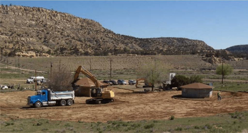 Partial radiation-contaminated soil removal near Churchrock in 2007