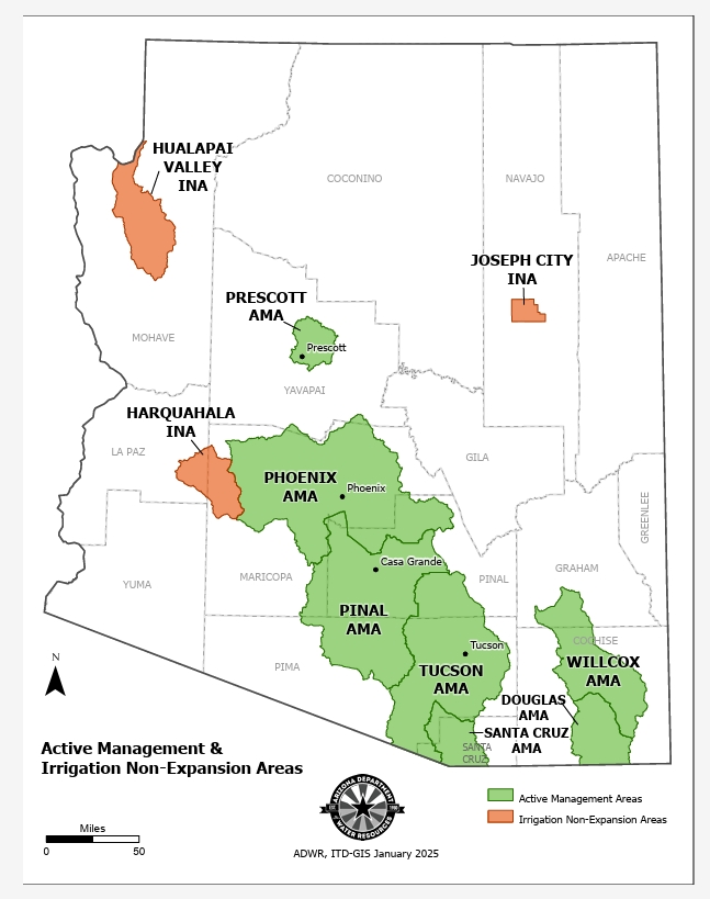 Arizona groundwater management areas