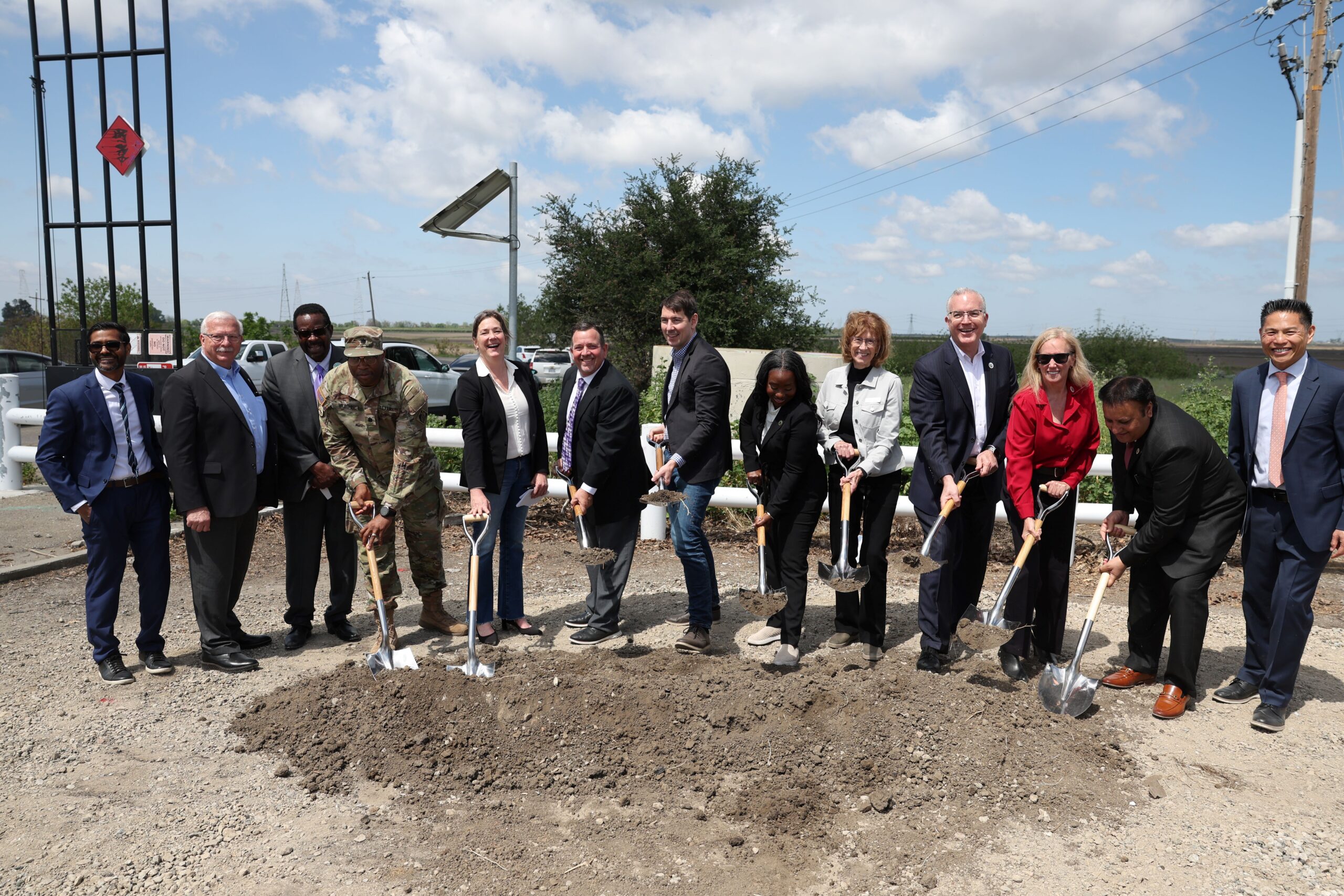 Ground breaking at Stockton, CA flood control project