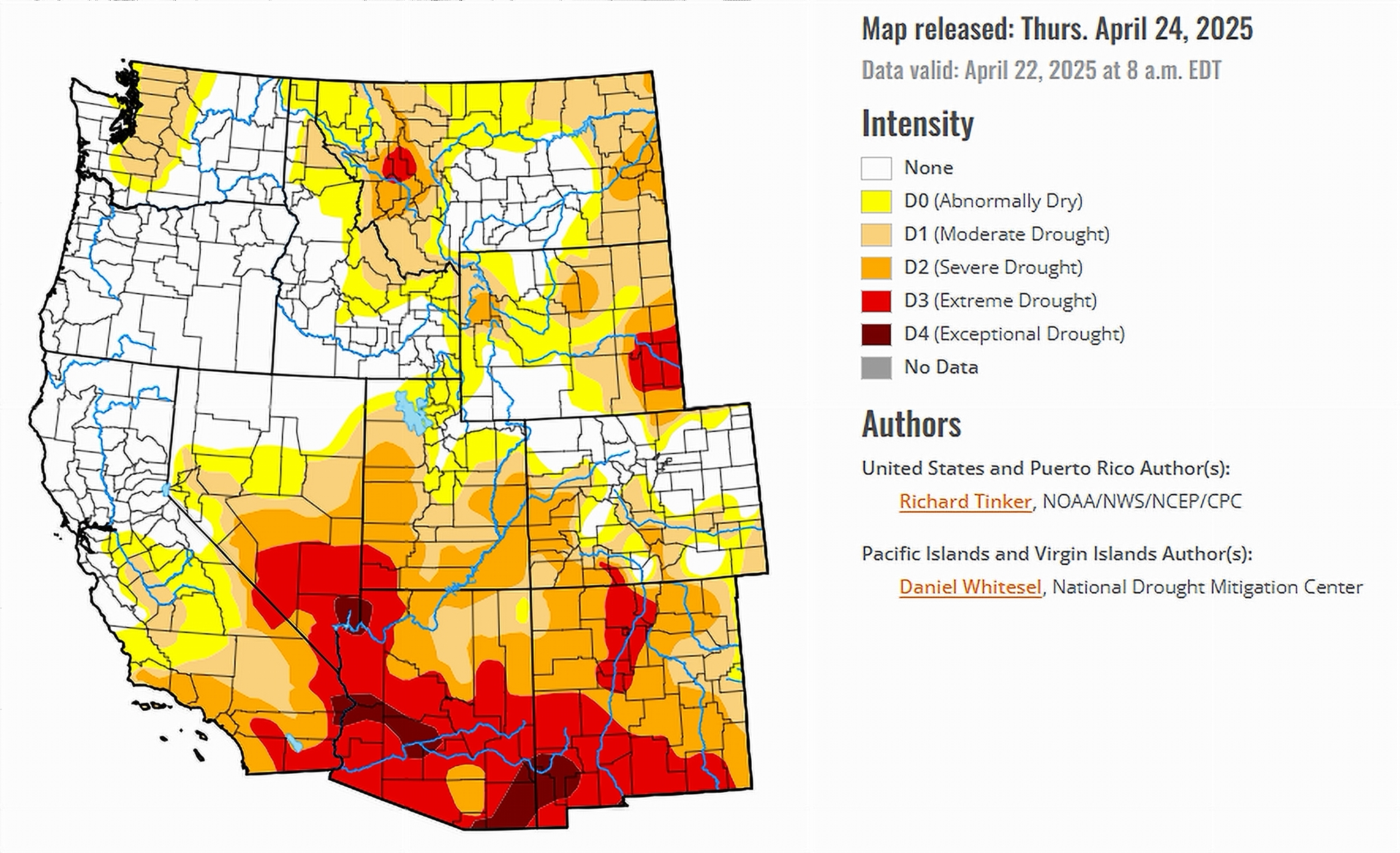 U. S. Drought Monitor Map