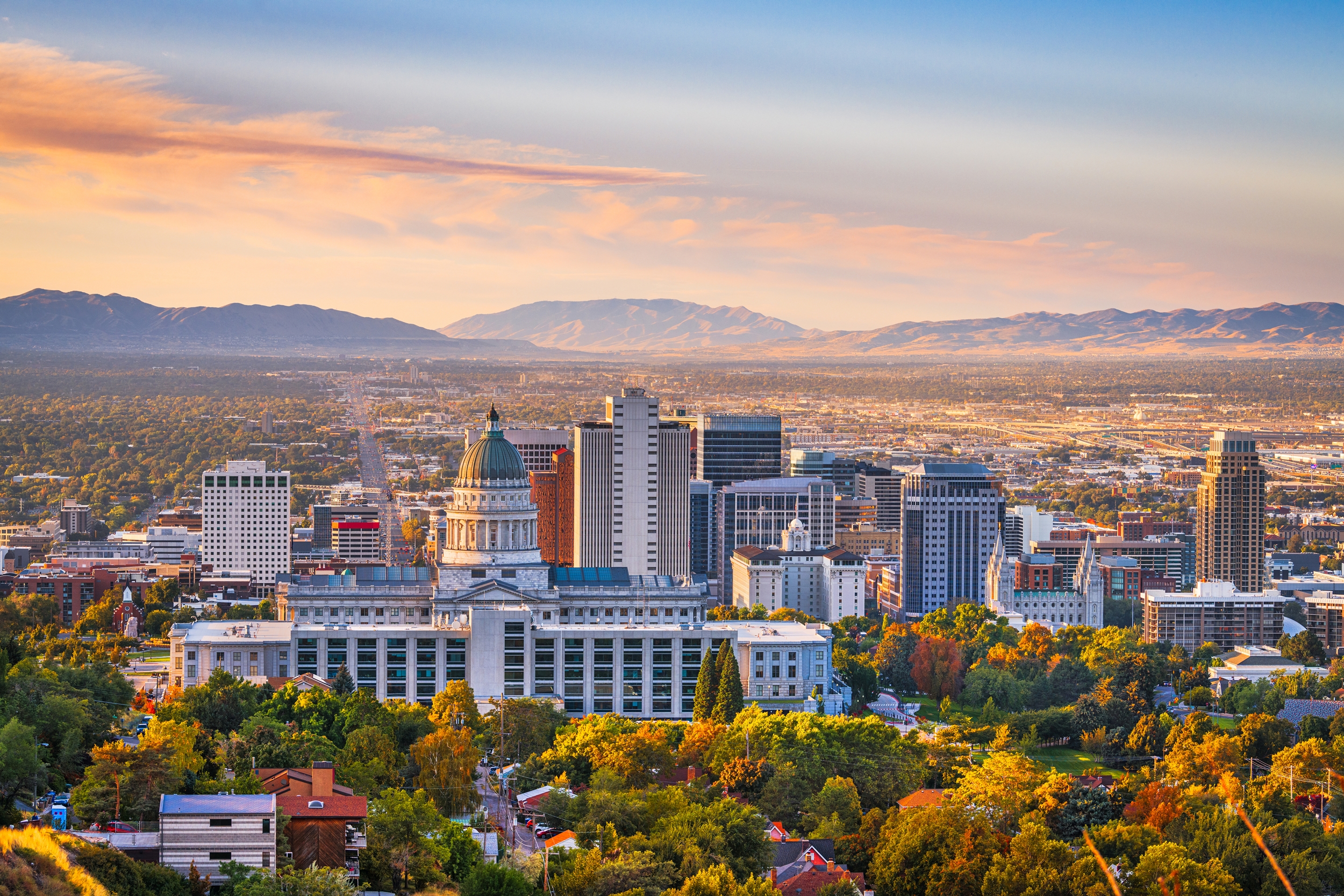 Downtown Salt Lake City, Utah, showing capitol - DO NOT STEAL, LICENSED CONTENT