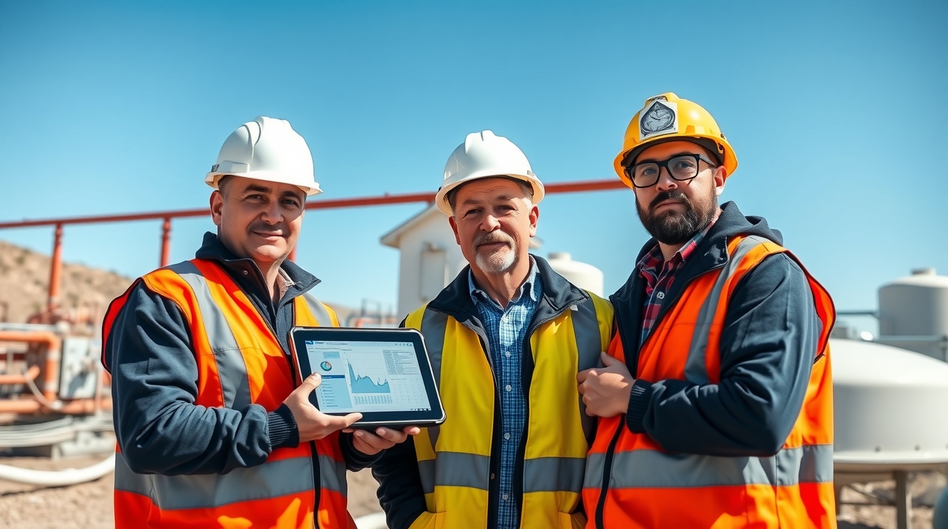 water professionals working with computer (AI generated image)