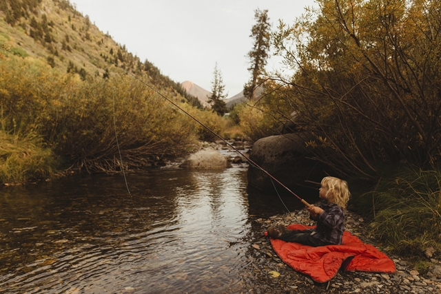 A child fishing - licensed content