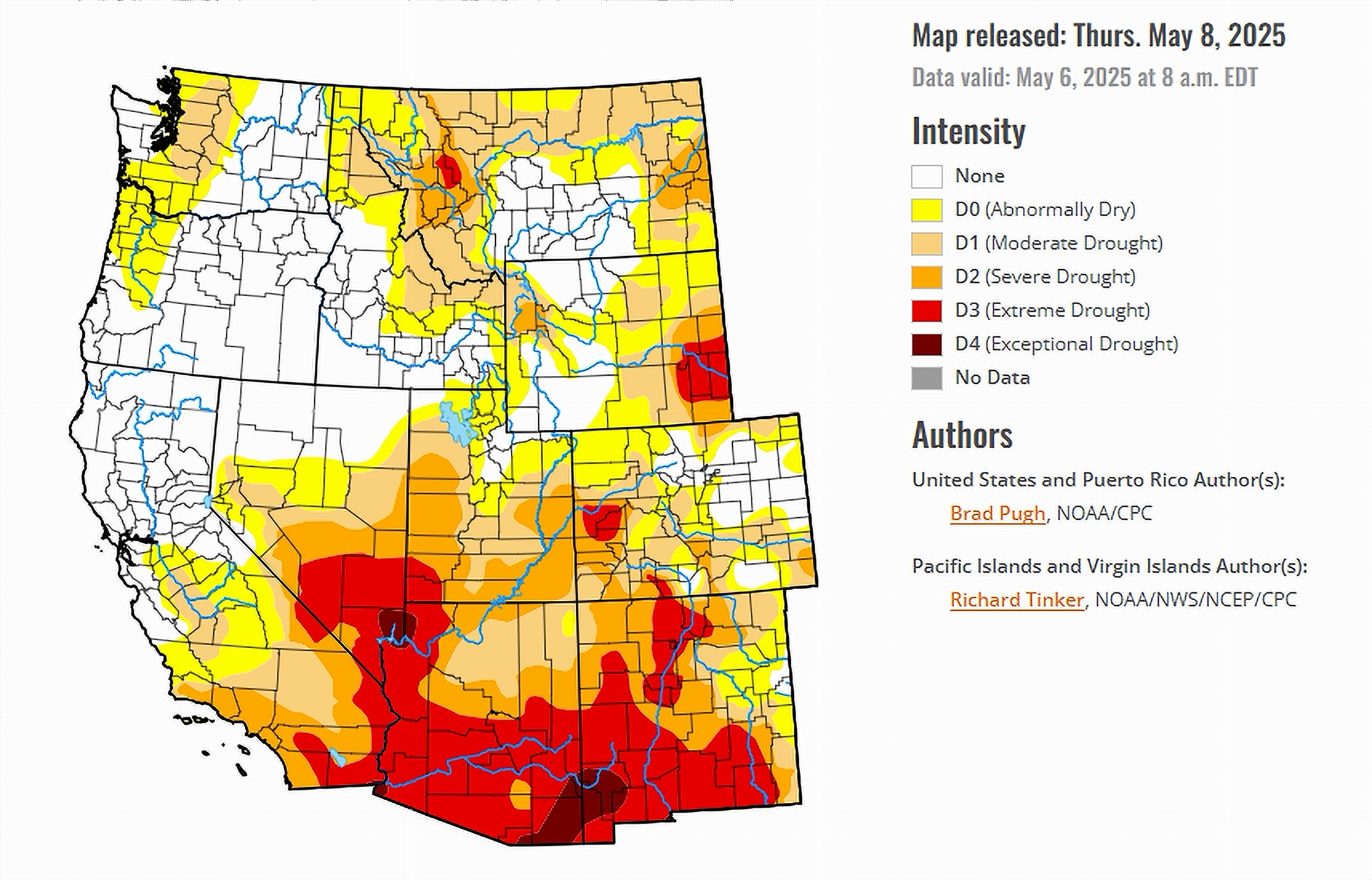 US Drought Monitor map