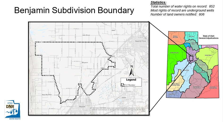 Adjudication map from Utah Water Resources presentation