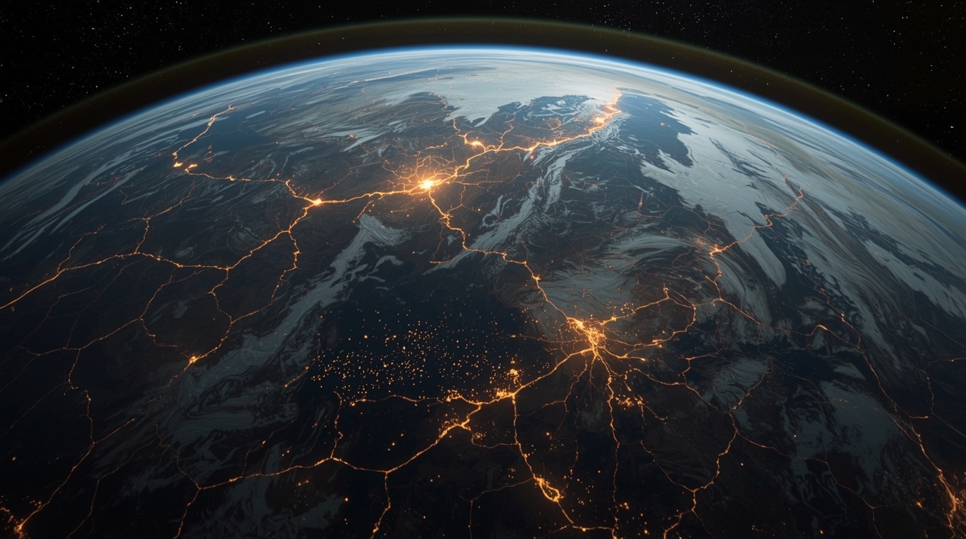 AI image depicting global groundwater depletion crisis
