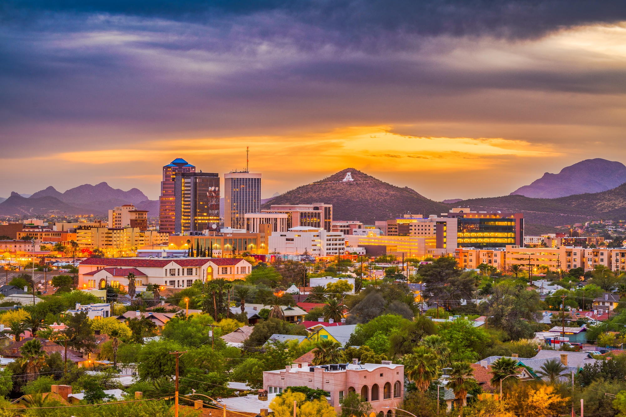 Skyline of Tucson, Arizona (licensed content)