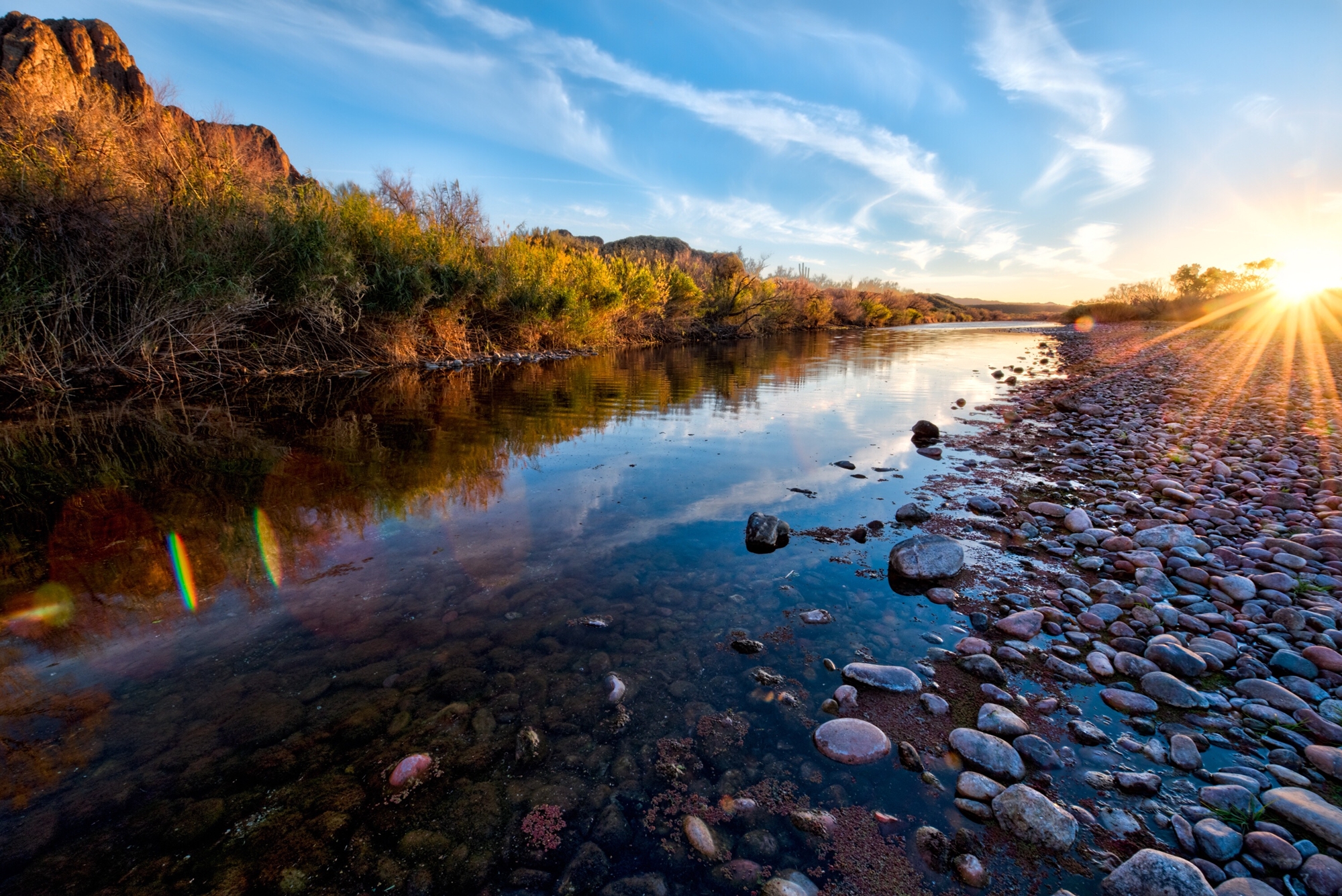 The Salt River at Sunset (licensed content) - Concept image for Arizona water protection fund