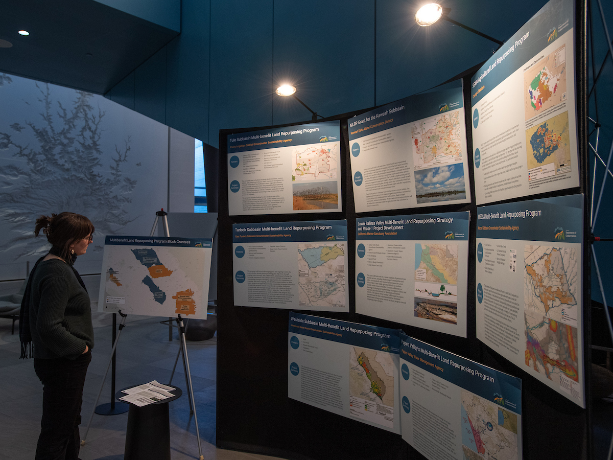 California Department of Water Resources' info display about the sustainable groundwater management act.