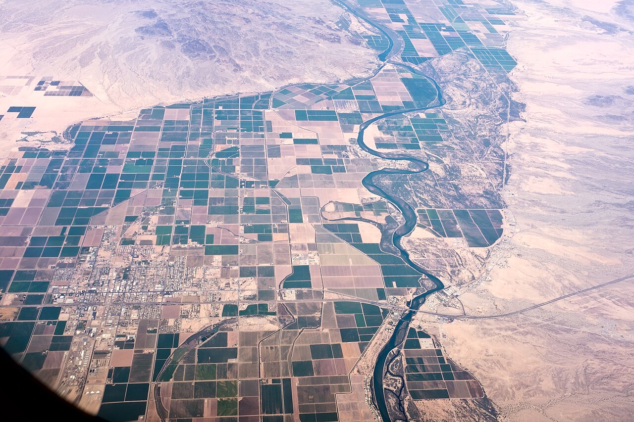 Colorado River in Blythe, California, showing California Colorado River use