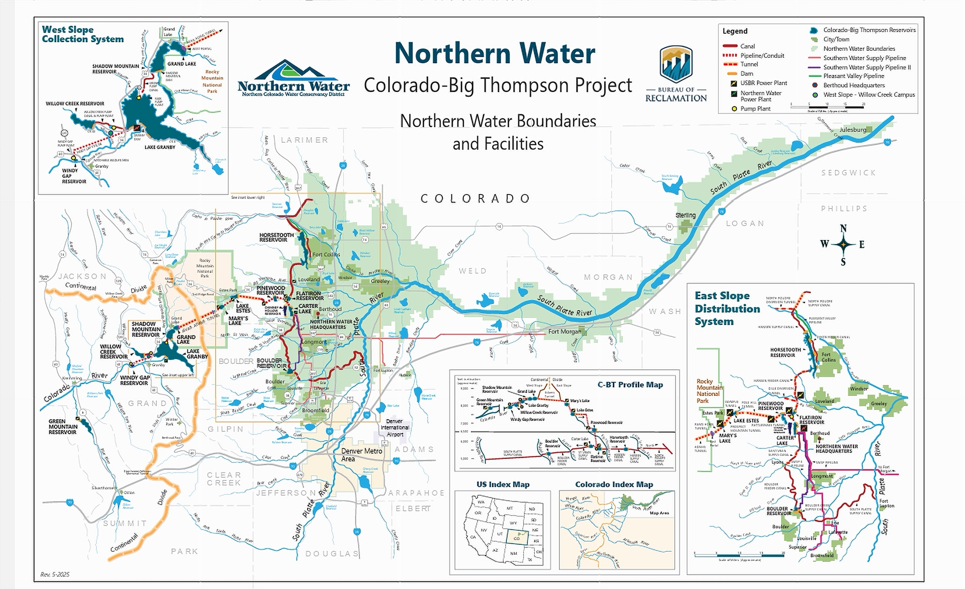 Map of the Colorado-Big Thompson Project