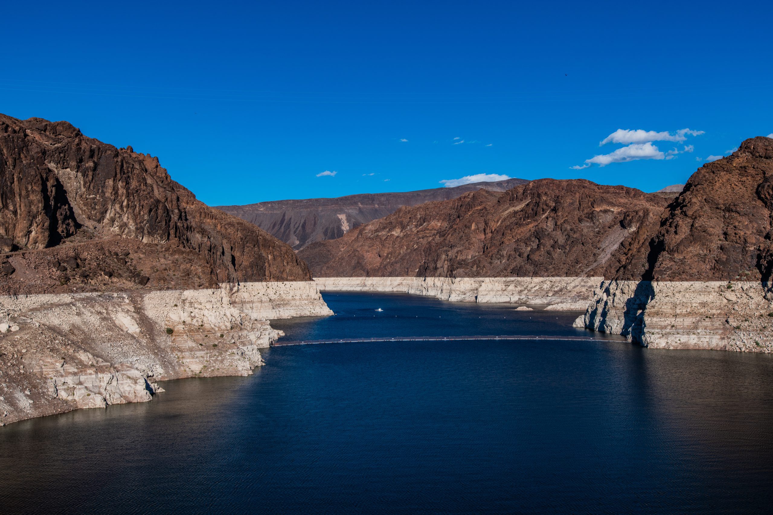 The Colorado River, as it enters Lake Mead and Hoover Dam