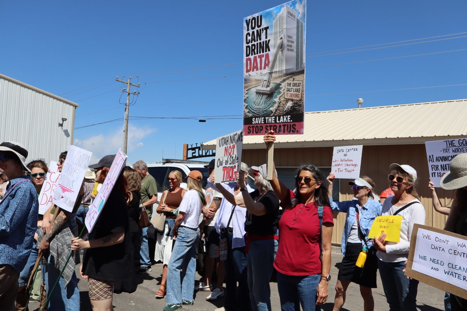 Protest over Box Elder Utah data center (Utah News Dispatch)