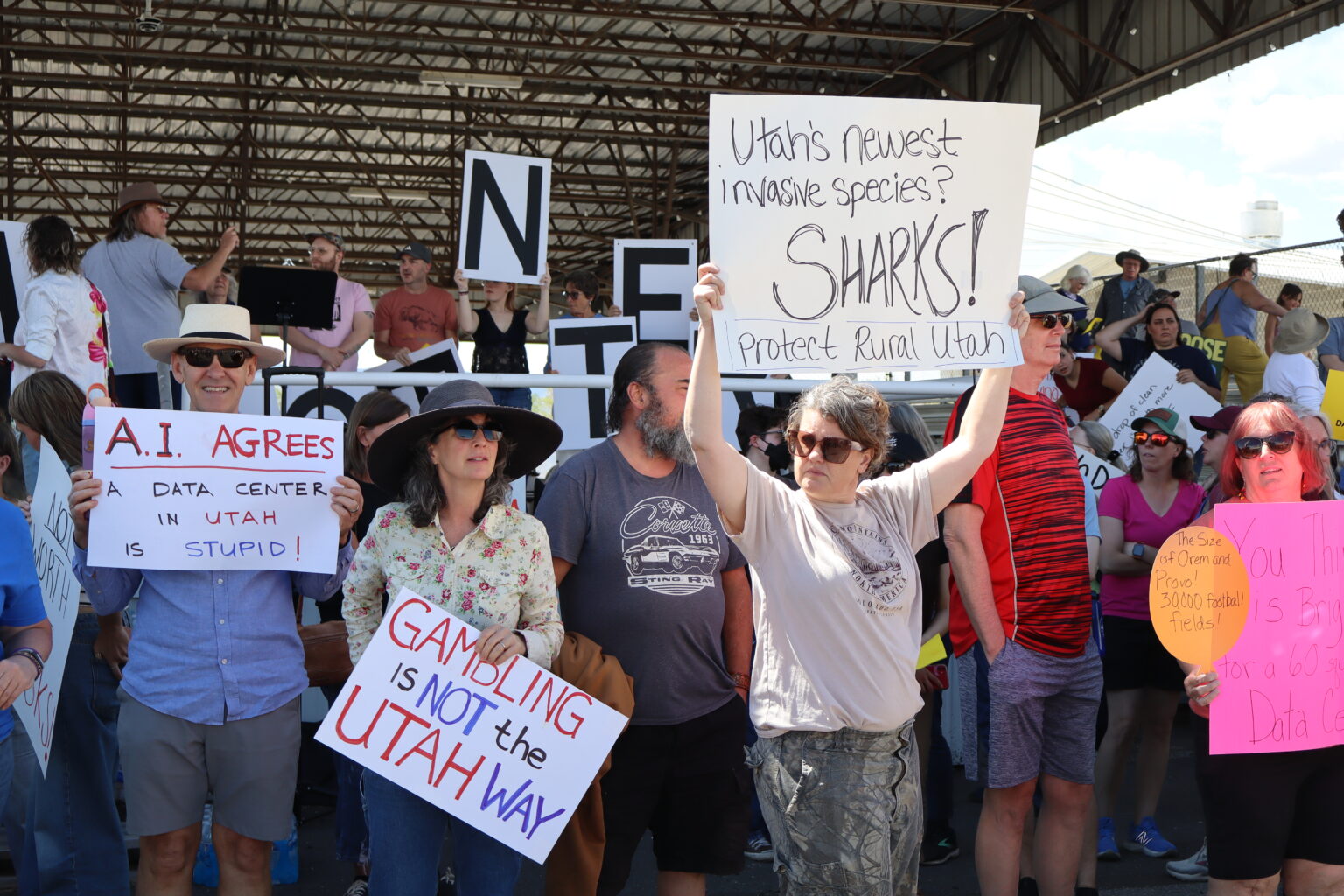 A protest over huge Utah data center project