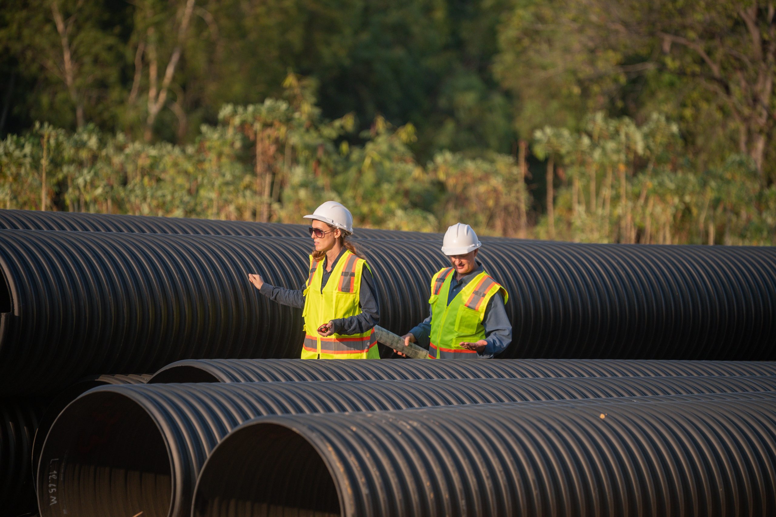 Construction of a water project in a rural area