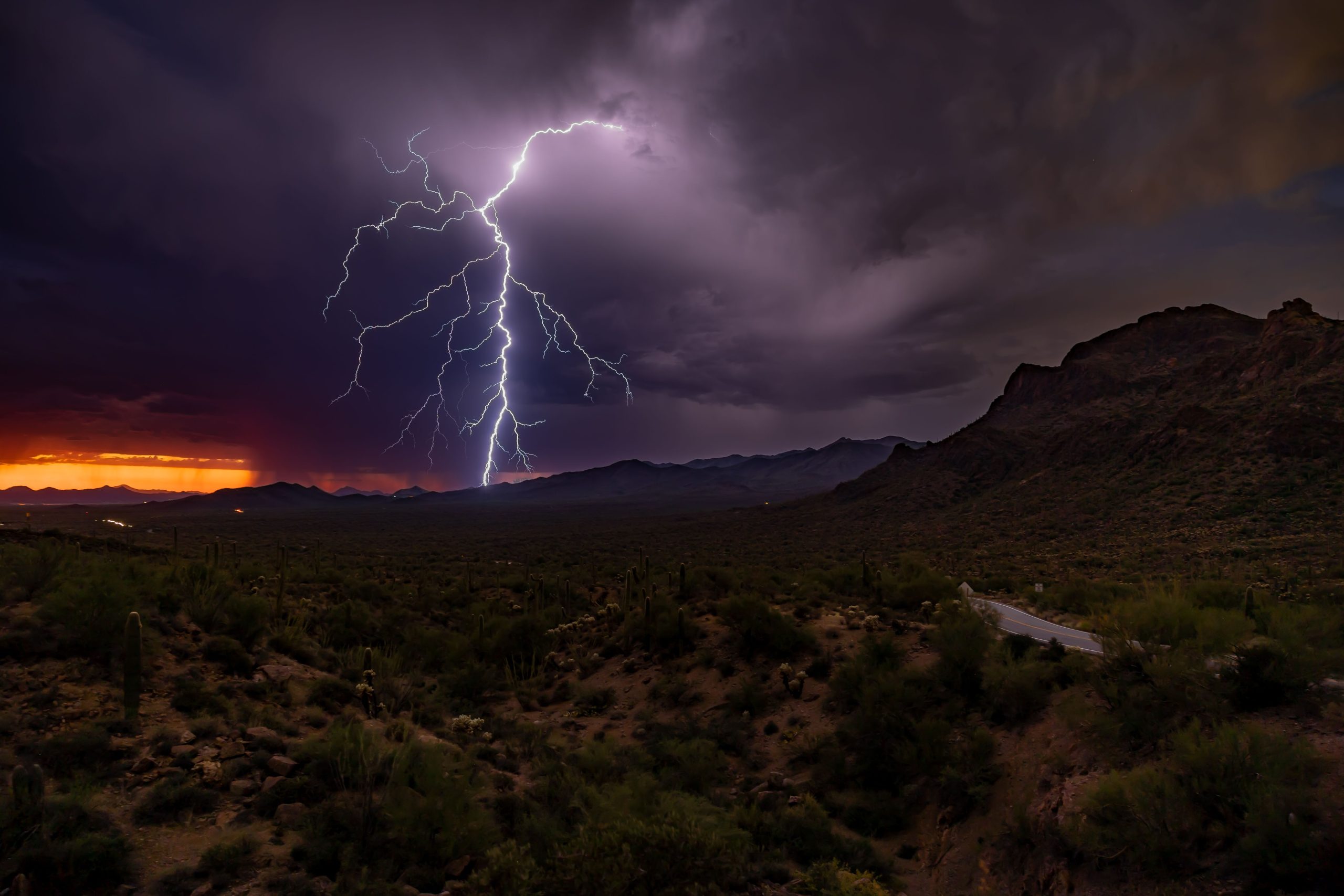 Arizona monsoon at Saguaro National Park