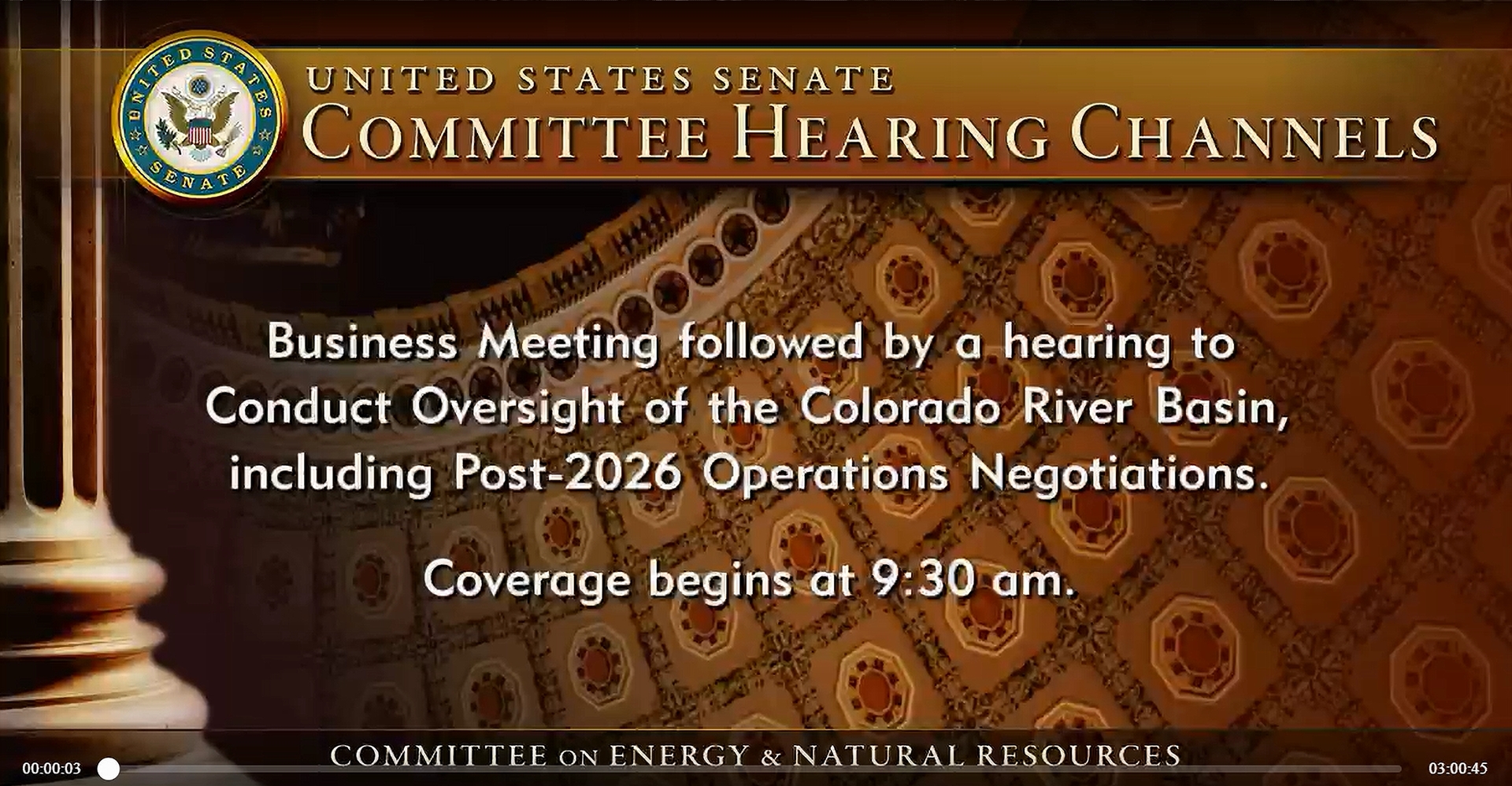 Senate oversight hering on Colorado River