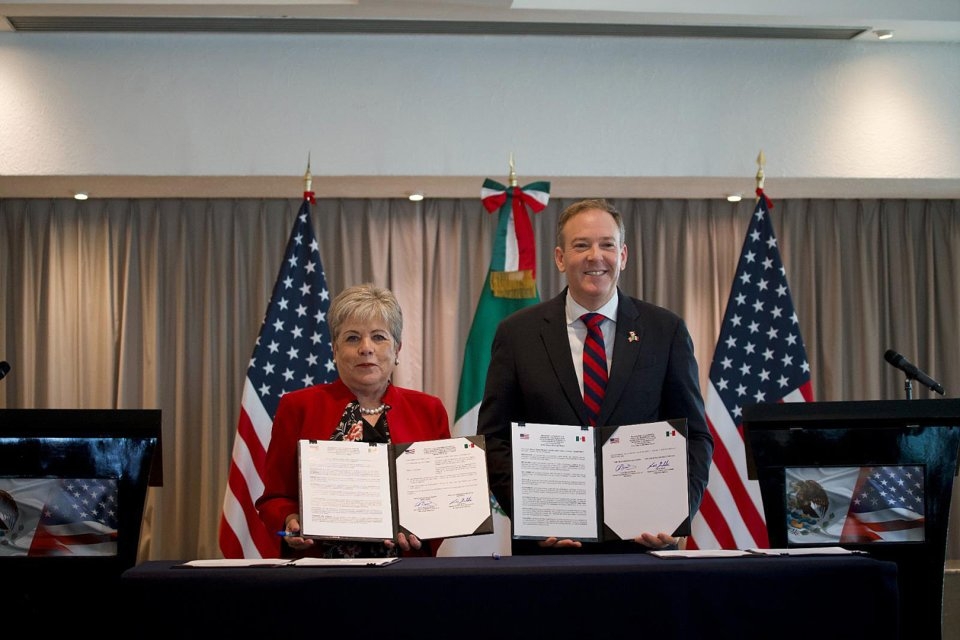 U.S. Environmental Protection Agency Administrator Lee Zeldin and Mexico's Secretary of the Environment and Natural Resources, Alicia Bárcena Ibarra