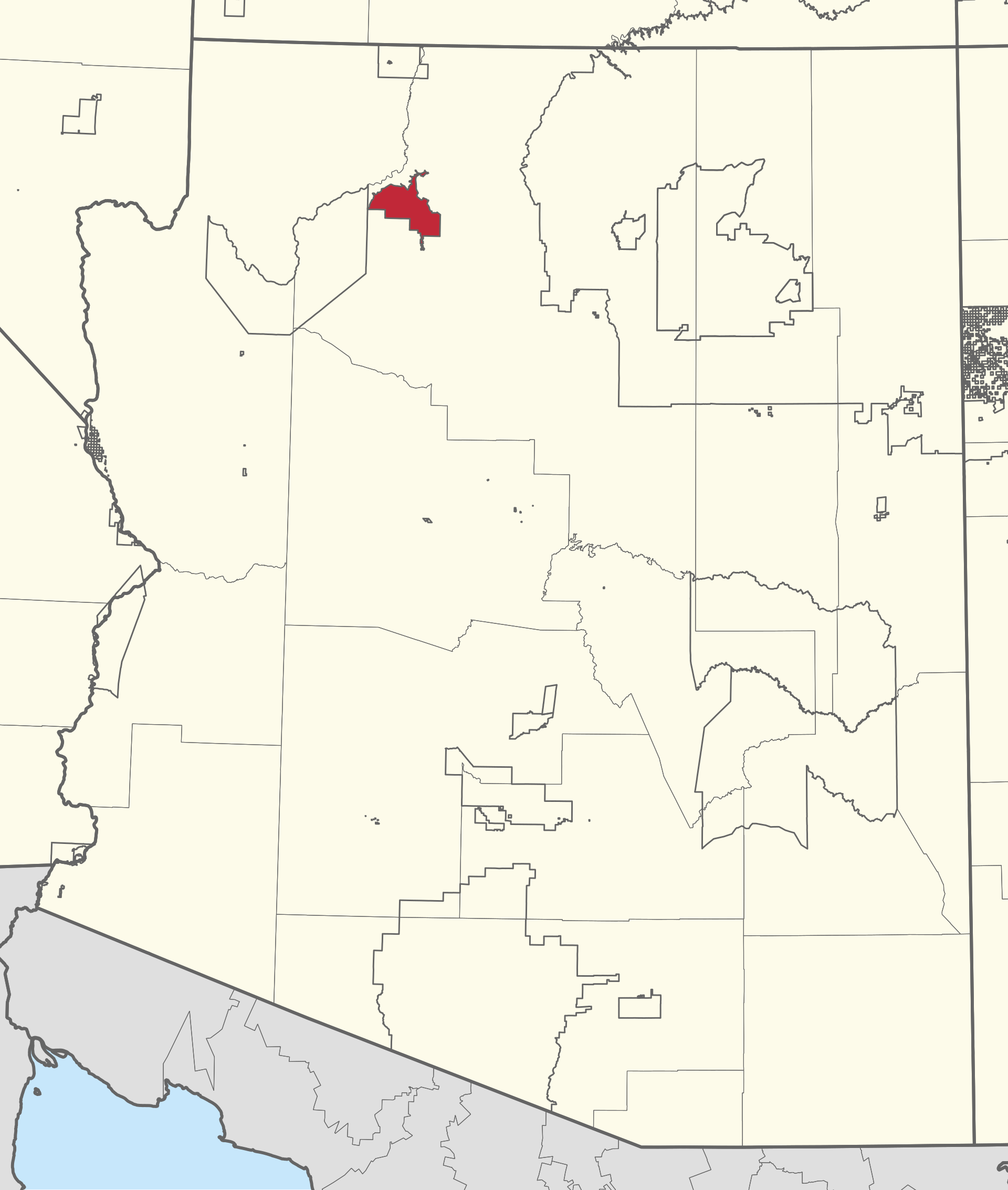 Havasupai Reservation Locator Map