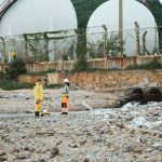 PFAS concept - workers inspect waste water