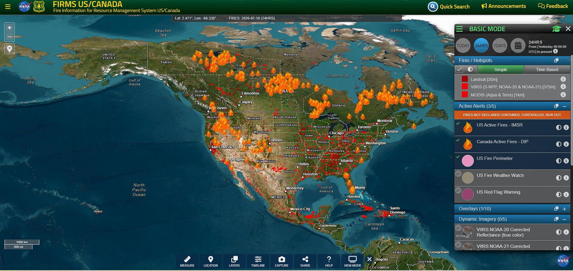 NASA-USFS Fire Map