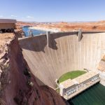 Glen Canyon Dam, Lake Powell, on Colorado River near Page, Arizona