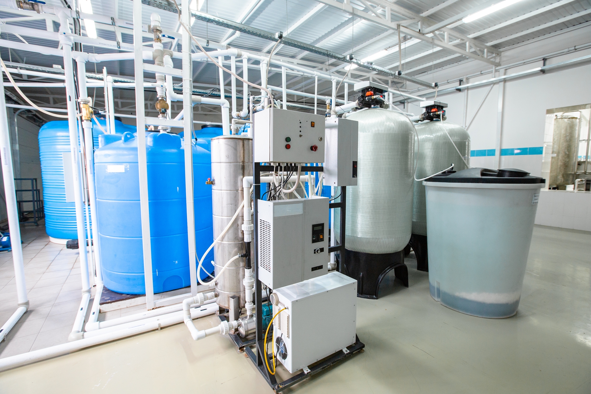 An industrial water filtration system