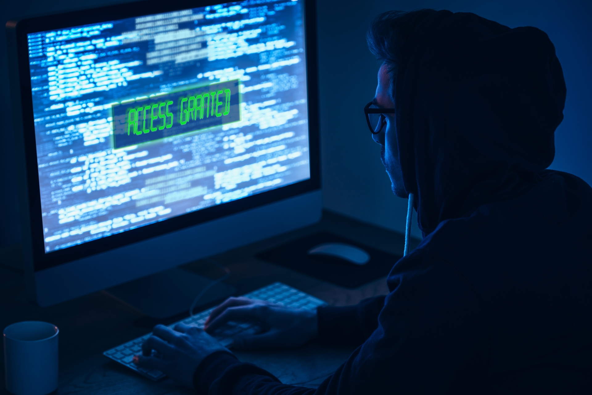A hacker gains access to system
