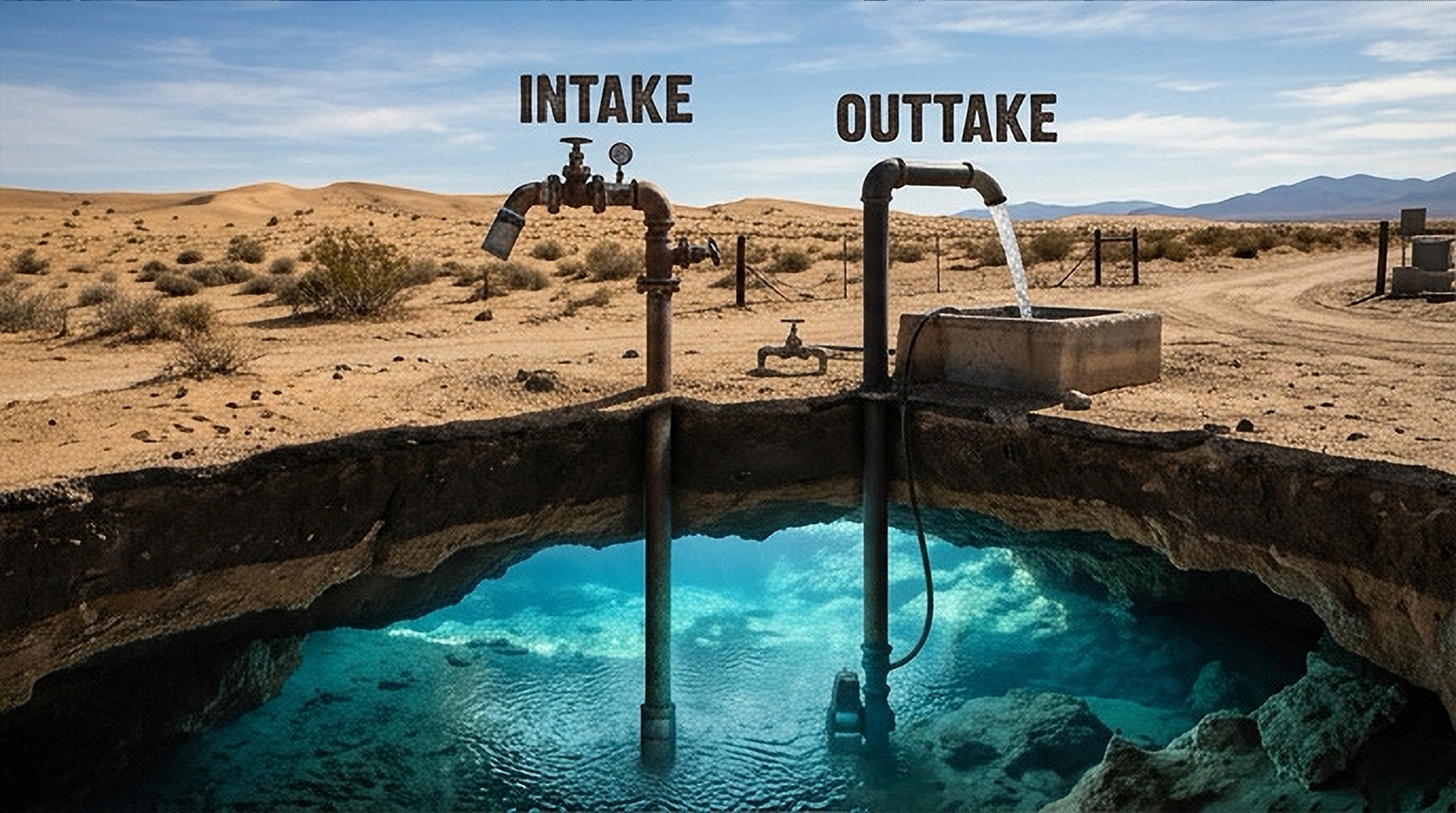 AI-generated image conceptualizing water banking