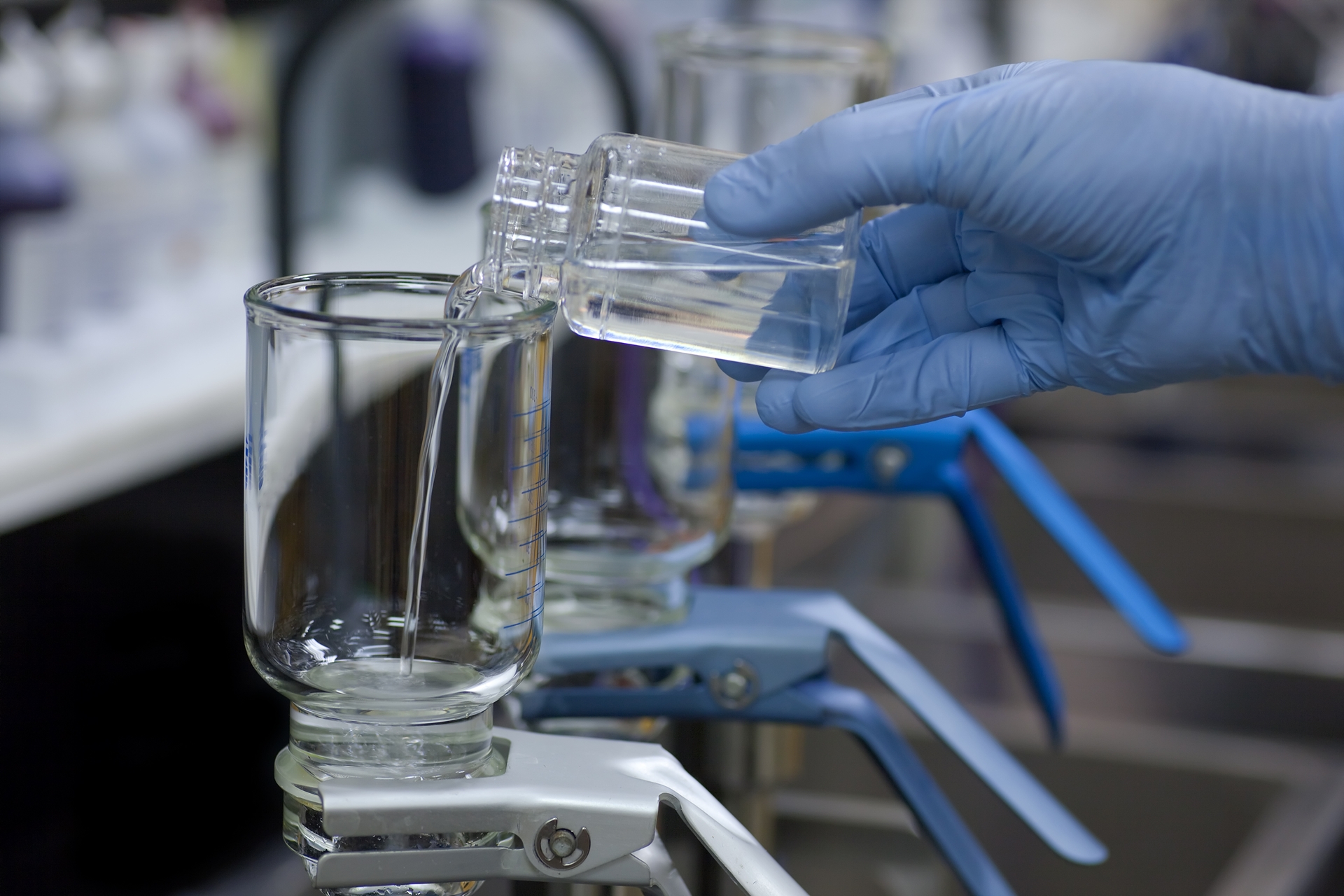 water in lab test