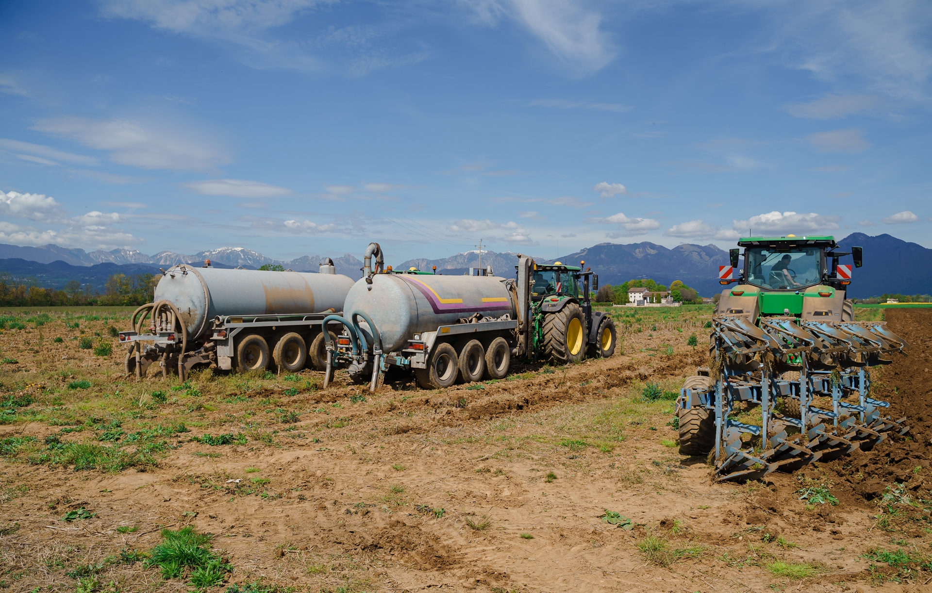 Sludge application on farmland